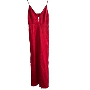 Dynamite Red Jumper Jumpsuit Long Romper